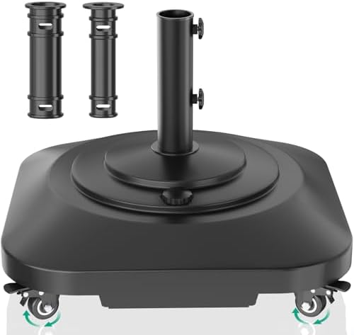 QZER Umbrella Base with Wheels, Umbrella Stand Heavy Duty 100lb Windproof by QZER