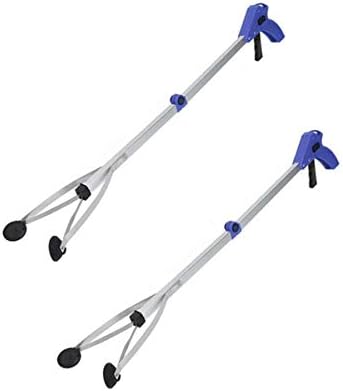 [New Version] 2 Pack Foldable Reacher Grabber Tool, Long 32" Foldable Extender Gripper Tool, Suction Cups for Precise Work, Claw Trash Garbage Picker, Garden Nabber, Mobility Aid Pick Up Tool by TSY+TOOL
