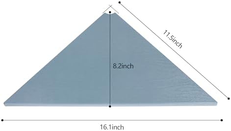 evron Corner Mounting Shelf Set of 2 – Easy to Install Floating Wall Shelves with Wood Grain Finish, Durable and Waterproof ABS Plastic for Kitchen, Bathroom, Living Room Home Décor (Grey) - Image 3