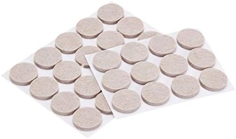 Amazon Basics Round Self Adhesive Felt Furniture Pads, Floor Protectors, Anti Scratch, 1 inch, 32 Count, Beige - Image 2