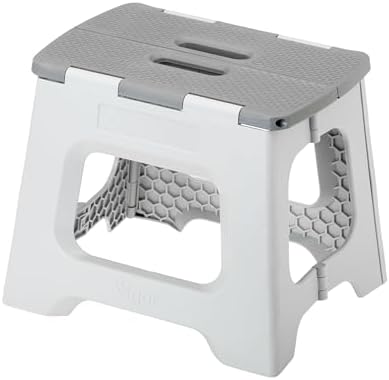 Vigar Compact Foldable Step Stool, 10-1/2-Inch, Gray by VIGAR