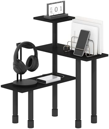 Furinno Turn-N-Tube Kitchen Countertop Organizer, 3-Tier Corner Countertop Organizer Shelf, Corner Shelf, for Kitchen, Pantry, Organizers and Storage, Espresso by Furinno-FitsYourSpaceFitsYourBudget
