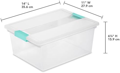 Sterilite Clip Box, Stackable Clear Plastic Bins- Deep, 16-Pack - Image 3