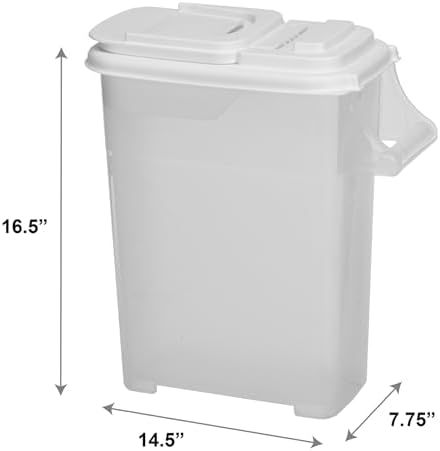 Buddeez Pet Food Storage Dispensers Plastic 4 Gallon - Airtight Flip Top for Freshness - Dry Dog Food, Cat Food or Bird Seed Plastic Containers (Set of 2) - Image 3