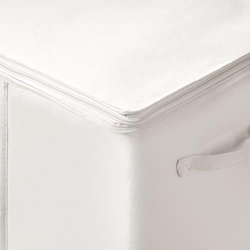 TYEERS Large Storage Bags with Zipper and Clear Window, Cotton Blended Fabric Storage Containers for Seasonal Clothes and Bedding, 23.6x15.7x13.8 Inches, 4-Pack, Beige - Image 7