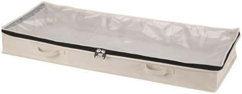 Household Essentials Cedarline Under Bed Storage Bag with Heavy‑Duty Cotton Canvas and Durable 3‑Sided Zipper, Natural Finish by HouseholdEssentials