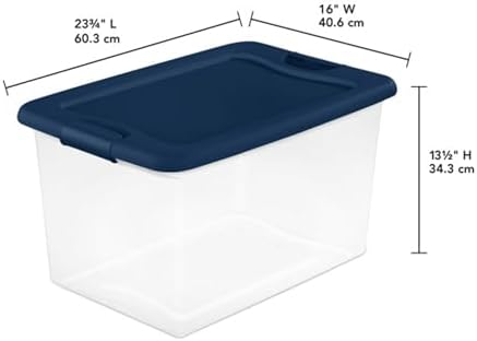 Sterilite Color Program, Large Clear Plastic Storage, 64 Quart, 18-Pack - Image 2