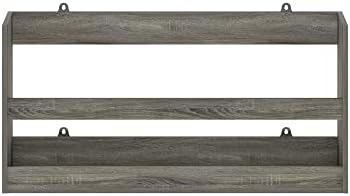Furinno Hermite Multipurpose Wall Mounting Storage Shelf, French Oak (Pack of 2) - Image 4