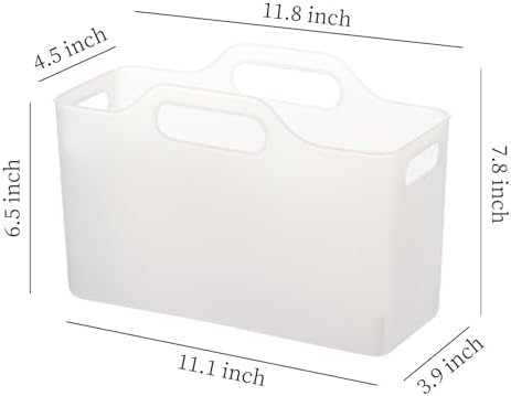 2 Pack Fridge Organizer Bins with Handle, PP Plastic Organizers - Image 2
