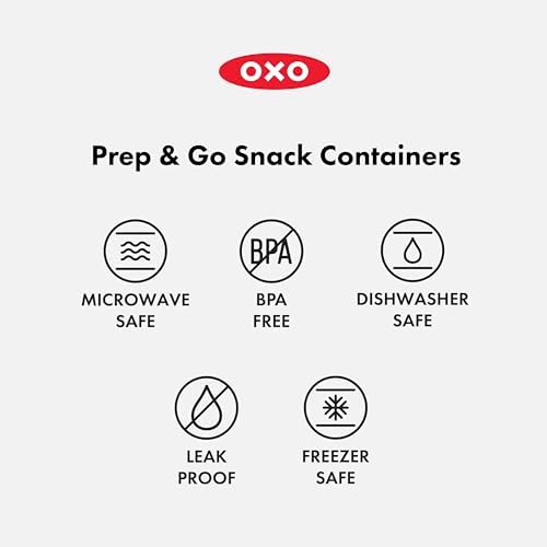 OXO Good Grips Prep & Go Snack & Dip Container - 1.6 Cups, Ocean Blue - Image 6
