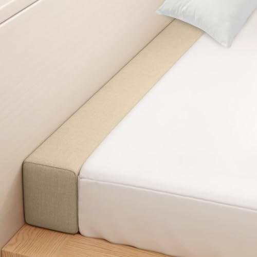 Bed Gap Filler,High-Density Bed Crack Filler with Removable Cover,Mattress Extender for Headboard Gap,Spacer Filler Between Mattress and Wall,Bed Wedge Gap Filler,Full Size,Beige,39"x4"x6" by NANGELRN
