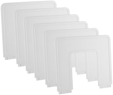 Adjustable File Sorter Accessories 6 Pieces Upright Plates, Expandable File Folder Holder Accessory, Desktop Binder Organizer, School Office File Organizer, White by LuluEasy