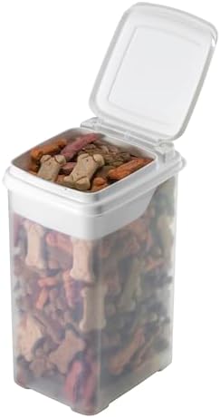 Buddeez Pet Food Storage Solution (Set of 3) - 32QT, 4QT & 2QT BPA-Free Containers with Scoop & Pour Spout for Dry Food, Treats, Chews (White Lid) - Image 4