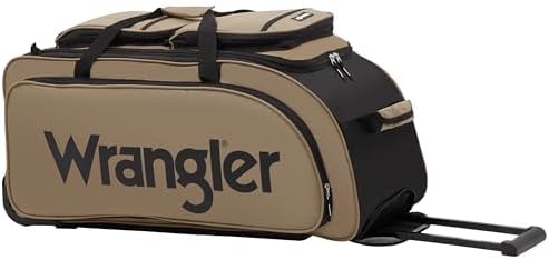 Wrangler Wesley Rolling Duffel Bag, Tannin, Large 30-Inch - Image 5