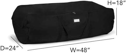 Covermates Storage Duffel Bag, 48" W x 24" D x 18" H, Black - Image 2