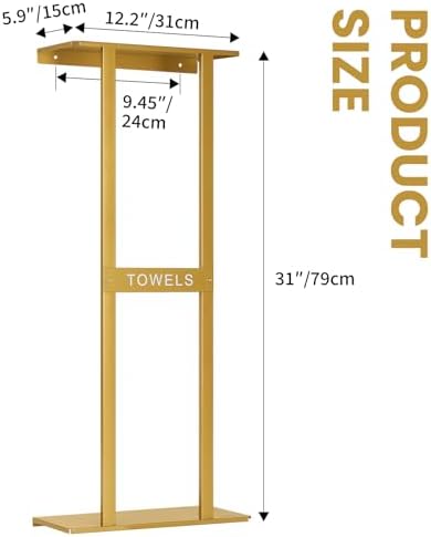 Bathroom Towel Storage Rack, Wall Mounted Bathroom Towel Rack - Image 3