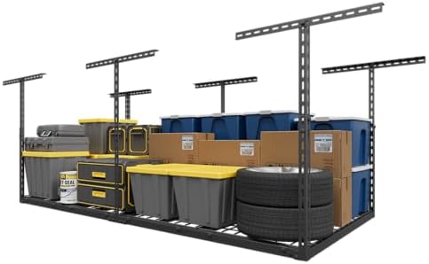 3X6FT Overhead Garage Storage Rack 450LBS Capacity, 26"-40" Height Adjust by Jusgym