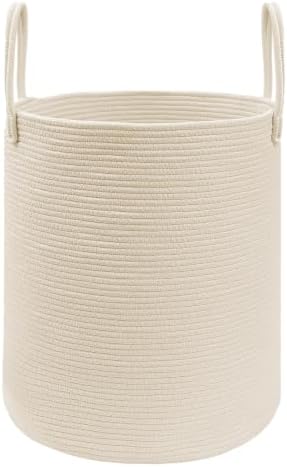 JMvicyroam 100L Cotton Rope Laundry Basket Hamper, Beige by JMvicyroam