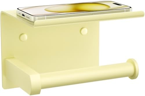 Toilet Paper Holder with Shelf Wall Mounted Toilet Paper Roll Dispenser by Tindbea