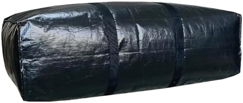 Extra Large Storage Bags, Jumbo Moving Storage Bags Heavy Duty, Foldable Big Black XL Duffle Bag for Travel - Image 6