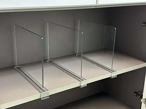 LikeU Shelf Dividers for Closets,Clear Acrylic Shelf Divider for Wood Shelves and Clothes Organizer/Purses Separators Perfect for Kitchen Cabinets and Bedroom Organizer,6 PCS - Image 7