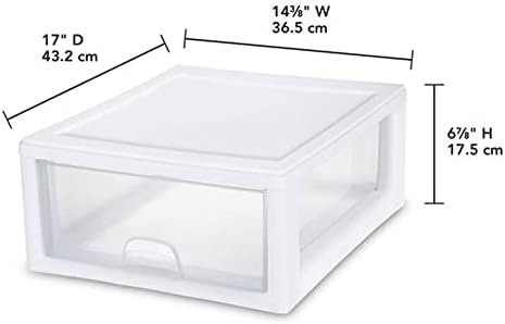 Sterilite Stacking Drawer Storage Organizer for Clothes, 16 Quart, 6-Pack - Image 3