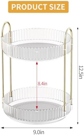 360° Rotating Makeup Organizer, Large Capacity Skincare & Cosmetics Storage - Image 5