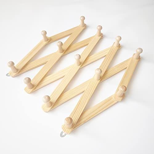 AMAPON Accordion Wall Hanger Expandable Coat Hat Rack13 Peg Hook 2 Pack - Image 3