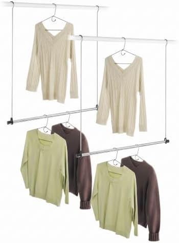 Whitmor Closet Rod, Chrome, Pack of 2 | Double | Heavy Duty | Closet Organizer by Whitmor