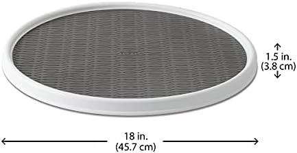 Copco 18 Inch Lazy Susan Turntable Organizer - Nonslip Rotating Cabinet Organizer for Kitchen Pantry, Under Sink, Countertop Storage, Rimmed Edge, Wipe Clean - Image 6