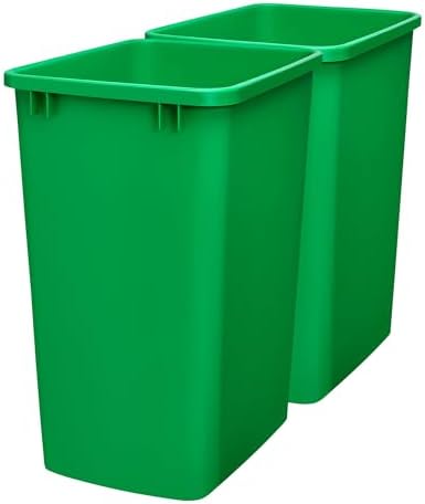 Rev-A-Shelf Double Pullout Garbage Trash Cans for Kitchen Cabinets, 35 Qt by Rev-A-Shelf