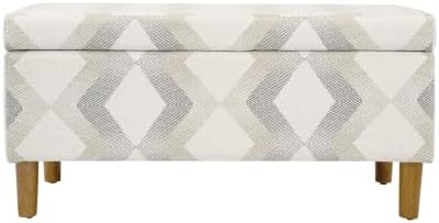 HomePop Malmo 36" Storage Bench - Natural Woven Geo by HomePop