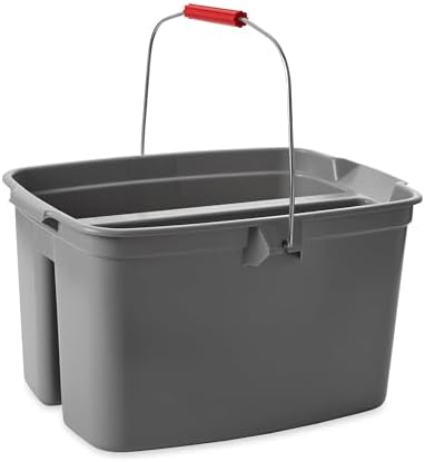 Rubbermaid Commercial Products Double Cleaning Pail Bucket, 19-Quart, Gray - Image 3