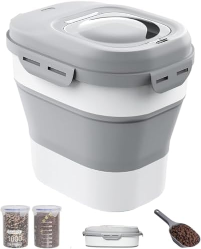 30-35 Lbs Dog Food Storage Container Collapsible Dog Food Container by DDMOMMYCOLLAPSIBLEFOODSTORAGECONTAINERFAMILY
