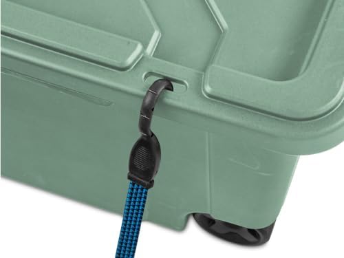 Storage Bins with Lids 2 Pack, 40 Gal Wheeled Tote, Green Sage, Heavy Duty - Image 4