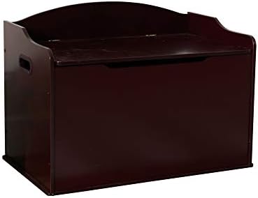 KidKraft Austin Wooden Toy Box/Bench with Safety Hinged Lid - Cherry, Gift for Ages 3+ by Unknown