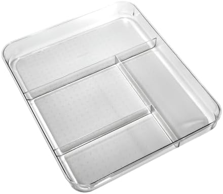 madesmart Clear 4 Compartment Drawer Organizer, Grey by madesmart%C2%AE