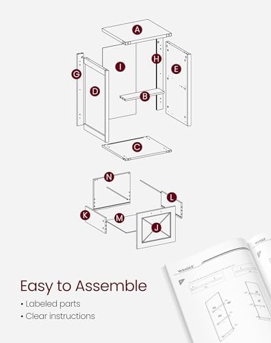 VASAGLE File Cabinet with 2 File Drawers, Printer Stand, Fit A4 Letter Size - Image 4