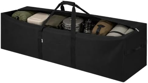 1 Pcs 42 x 15 x 15 Inch, 154 L Large Storage Duffle Bag Black by Hubeii