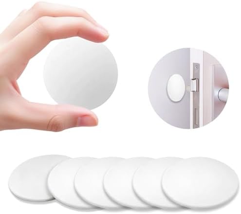 Door Stoppers for Wall, 6 Pack, 2" White, for Door Knob Wall Protection by Unknown