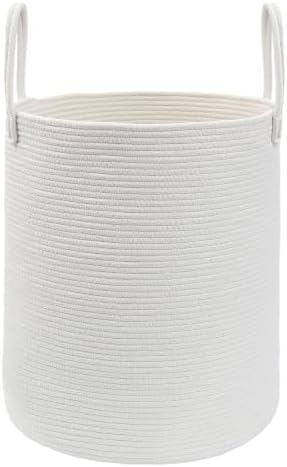 JMvicyroam 100L Cotton Rope Laundry Basket Hamper, White by JMvicyroam