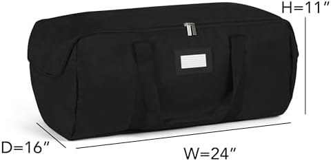 Covermates Keepsakes - Storage Duffel Bag - Heavy Duty Polyester - Reinforced Handles - Closet Storage, Black - Image 2