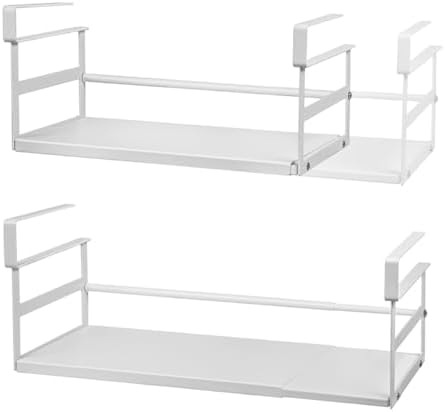 Under Shelf Storage Basket, 2-Pack Under Cabinet Shelf Organizer by Selosiz