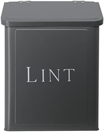 Magnetic Lint Bin, 2.5L Capacity, Stormy Gray, Wall Mounted, Satisfaction Guarantee by MOUNTDELECTABLE