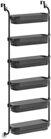 SONGMICS Over the Door Cabinet Organizer, 6-Tier Clear PET Baskets, 53 In H by SONGMICSbySONGMICSHOME