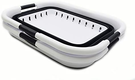 SAMMART 41L (10.8 gallon) Set of 2 Collapsible 3 Handled Plastic Laundry Basket-Foldable Pop Up Storage Container/Organizer-Space Saving Hamper/Basket (2, Black) - Image 2