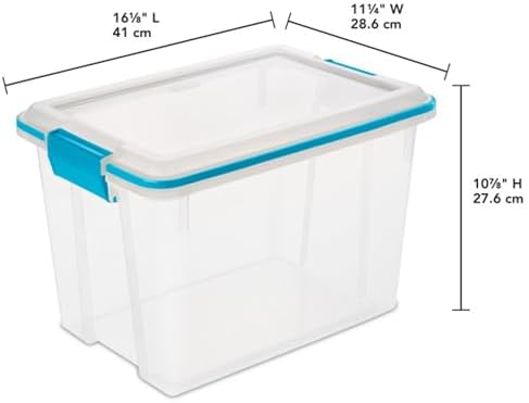 Sterilite Gasket Storage Box with Lids for Home & Office, 20 Quart, 18-Pack - Image 3