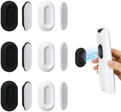 XYOFUN Magnetic Remote Control Holder Wall Mount - 6 Pcs White & Black by XYOFUNDailyNecessities