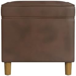 Spatial Order 24" Dinah Collection Storage Ottoman - Brown Faux Leather - Image 6