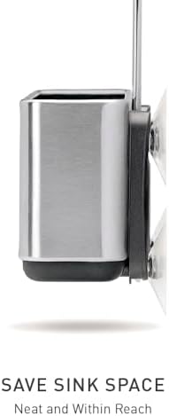 simplehuman Slim Sink Caddy Sponge Holder, Brushed Stainless Steel, Silver - Image 3
